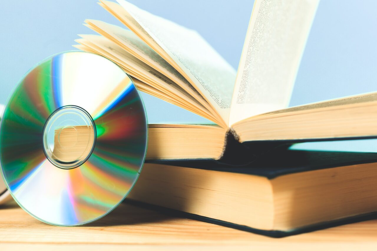 book and DVD disk
